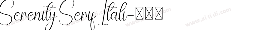 Serenity Serif Itali字体转换
